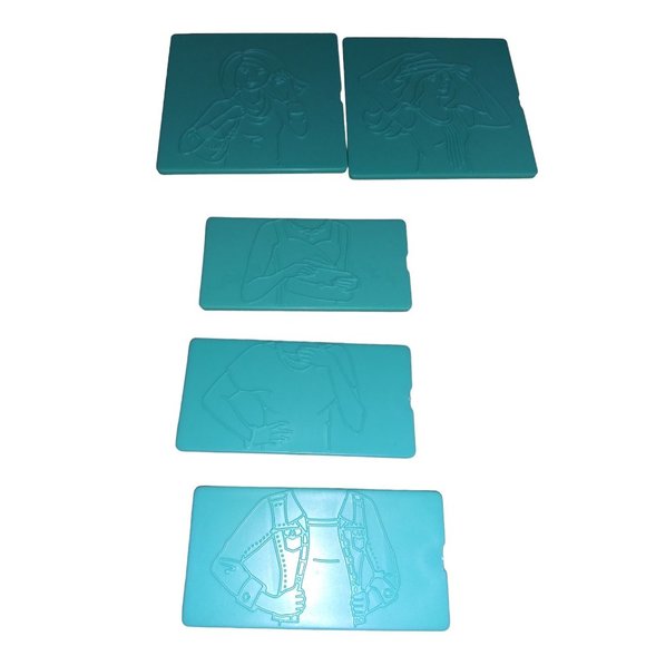 Kahootz Fashion Plates Doll Clothes Fashion Plates Arts and Craft Coloring Set - Picture 11 of 16